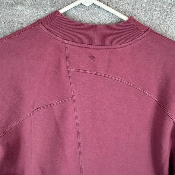 Lululemon Broken Beats Oversized Mock Neck Sweatshirt Dress Rose Pink Size M - Picture 4 of 9